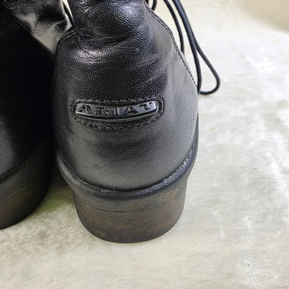 Ariat Paddock Boots Performer Pro Cobalt XR Black Leather Moto Lace Up Men 10.5D
